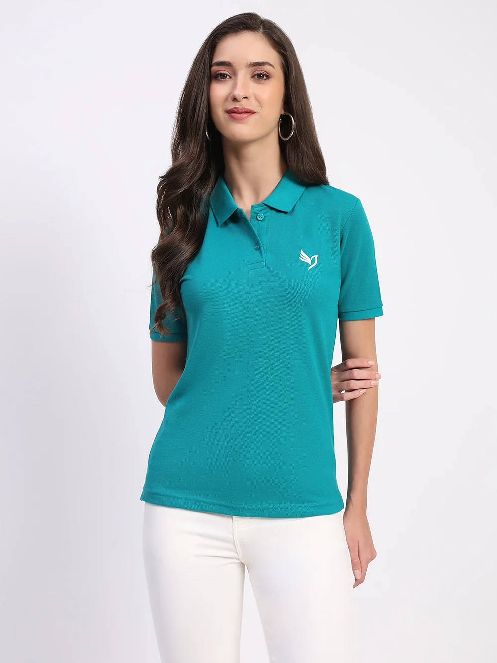 Teal GR Branded Polo T-Shirt